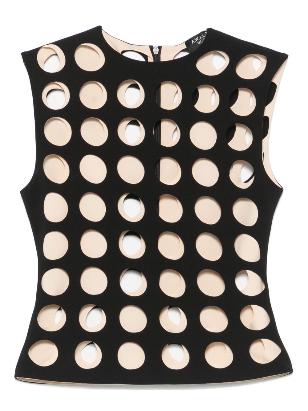 A.W.A.K.E. Mode Layered Holes top - Black