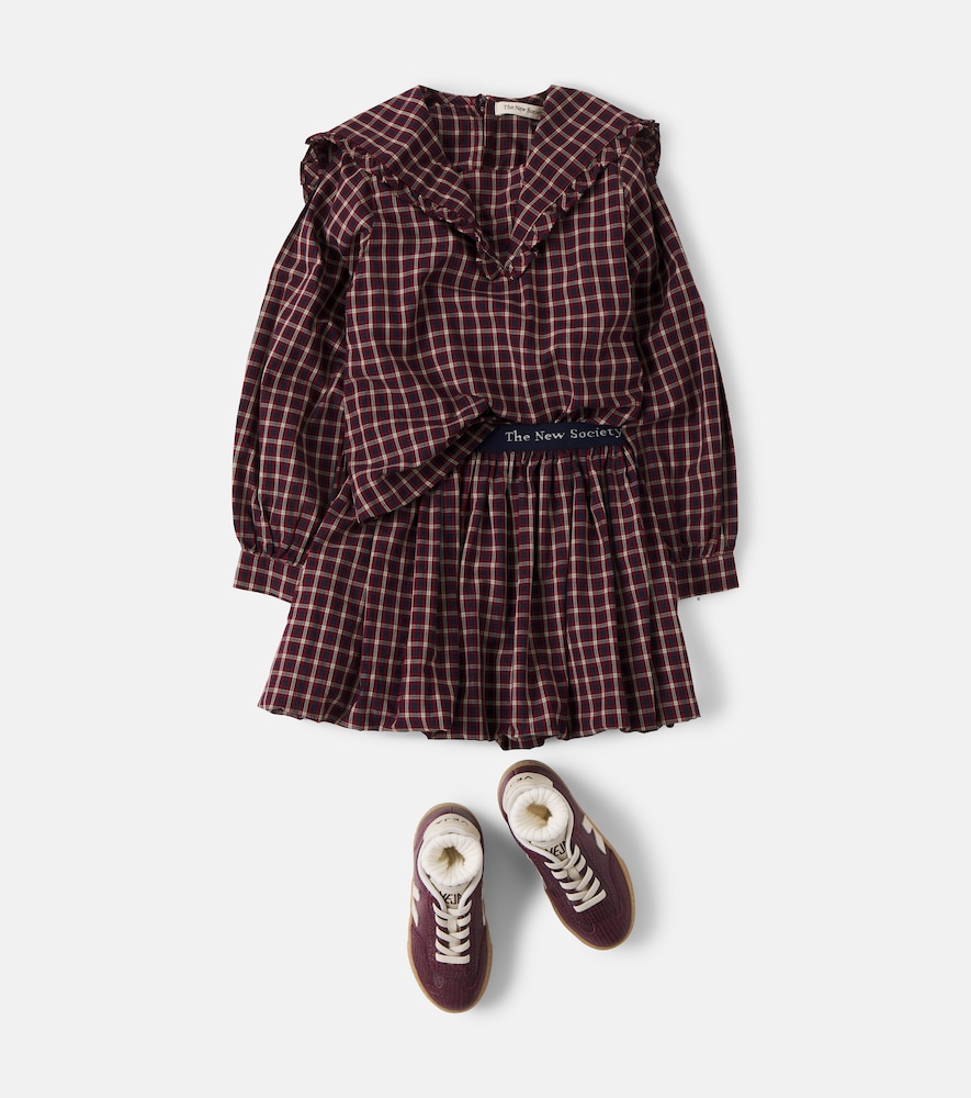 Orbit checked cotton blouse