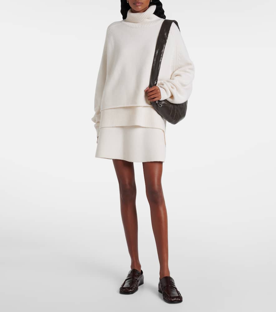 Clare high-rise cashmere miniskirt