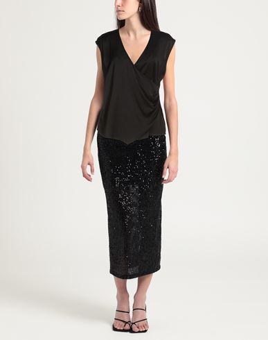 Woman Top Black Size M EcoVero viscose, Rayon, Elastane