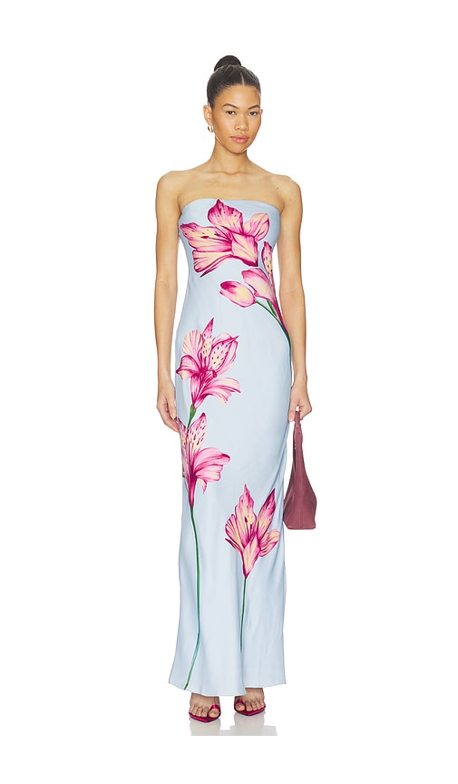 ROCOCO SAND Strapless Maxi Dress in Baby Blue. - XXS also in S, XS, M, L