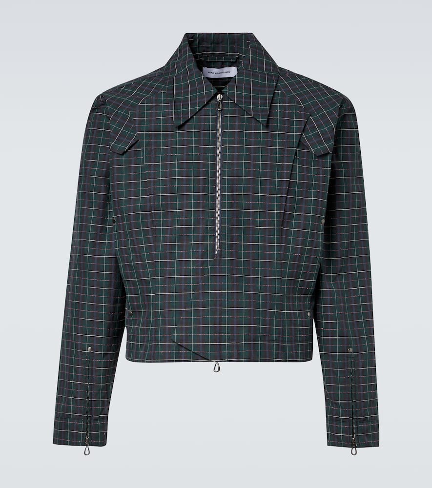 Kraner checked cotton-blend jacket