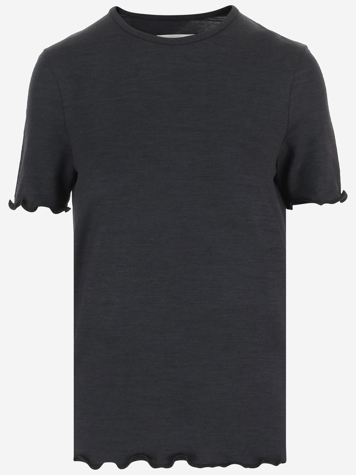 Silk-Blend T-Shirt — Black