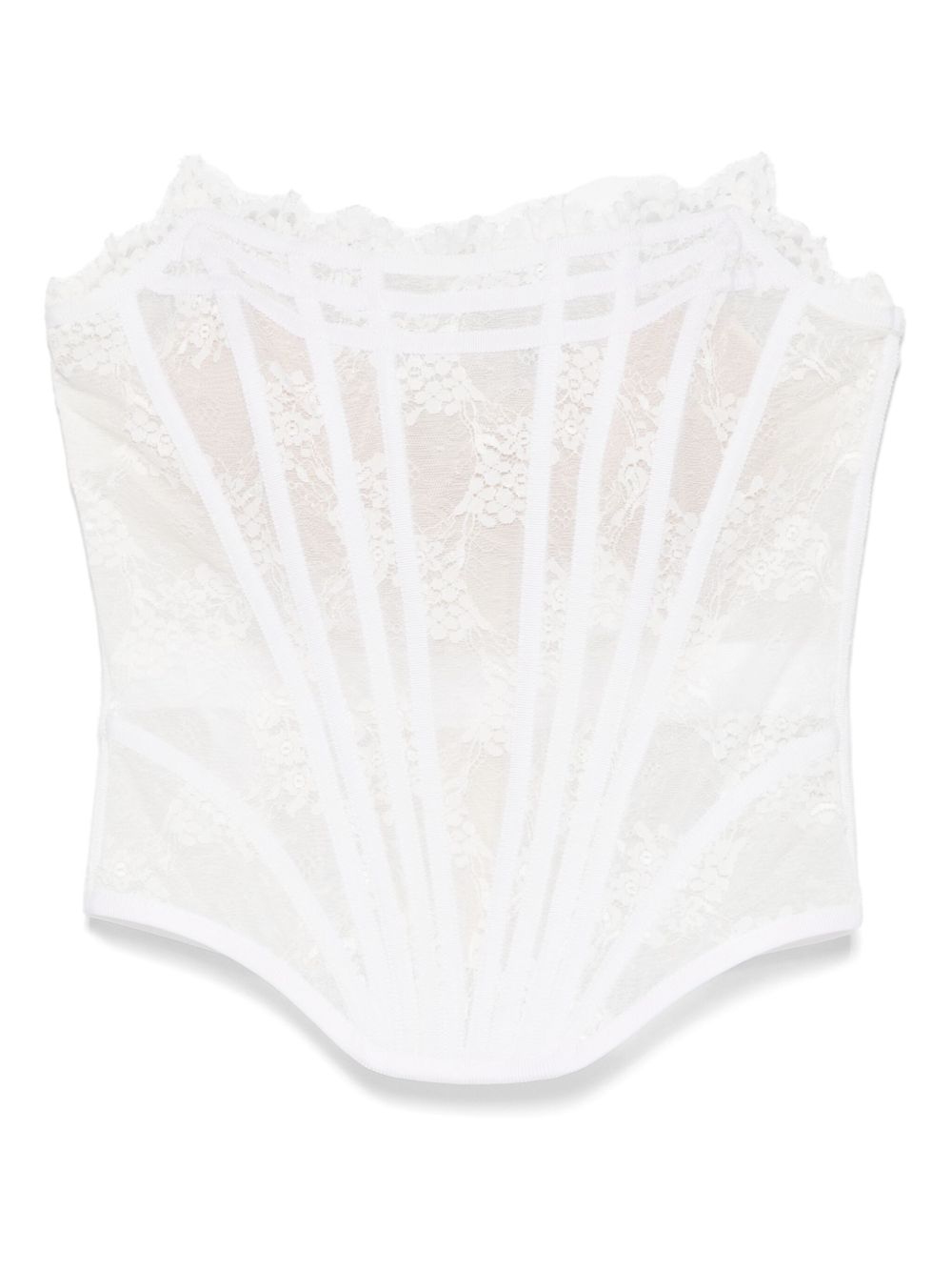 Giuseppe Di Morabito lace corset top - White