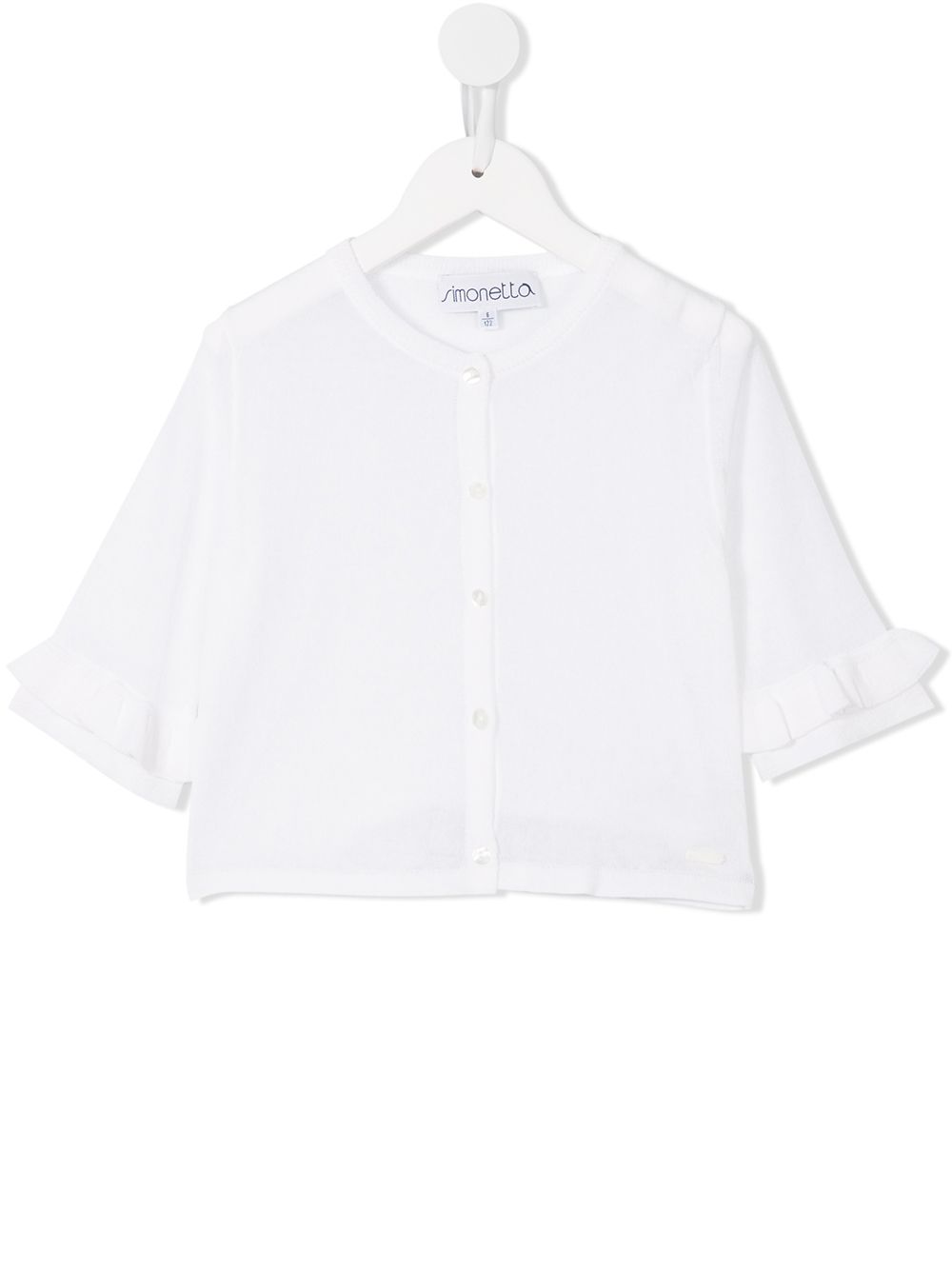 Simonetta ruffle sleeve blouse - White