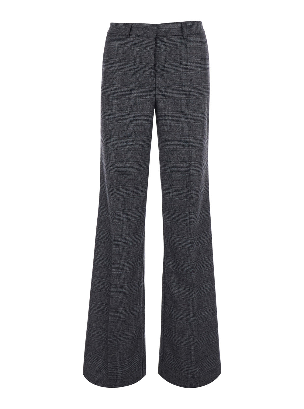 Check Woven Trousers — Gray