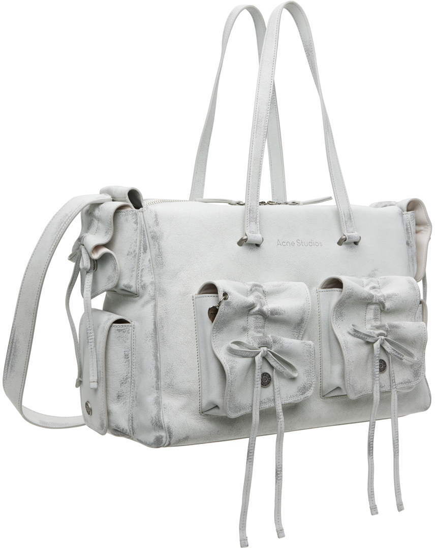 Acne Studios White Multipocket Tote