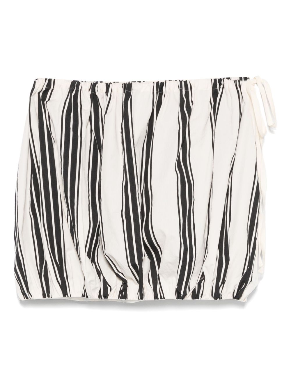 Striped mini skirt - Black