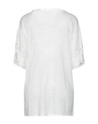 Woman Sweater Ivory Size 4 Linen, Viscose