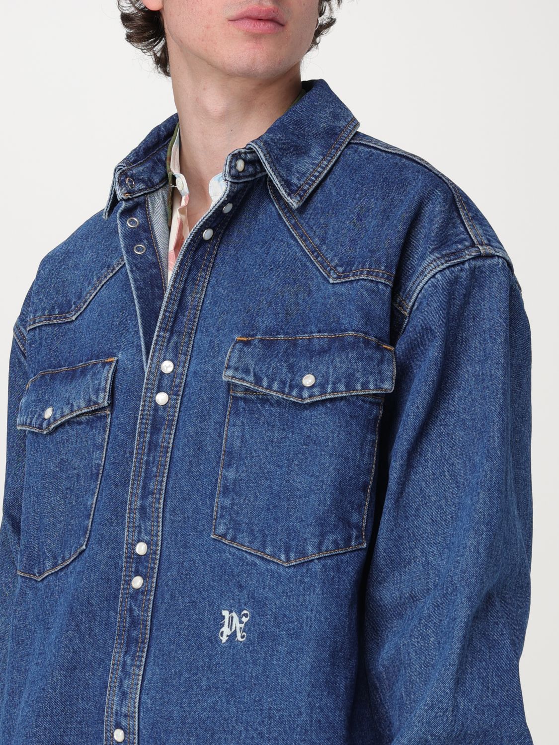 Shirt Men color Denim