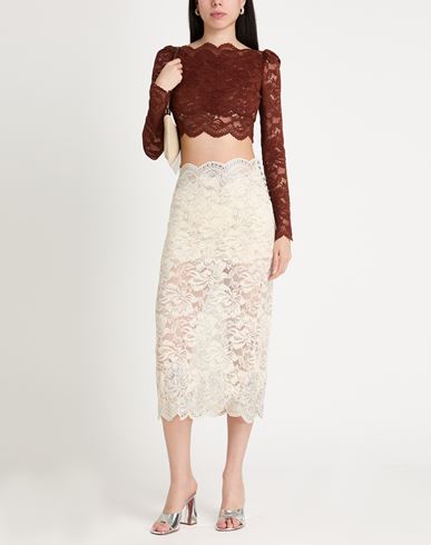 Woman Midi skirt Ivory Size 6 Polyamide, Elastane