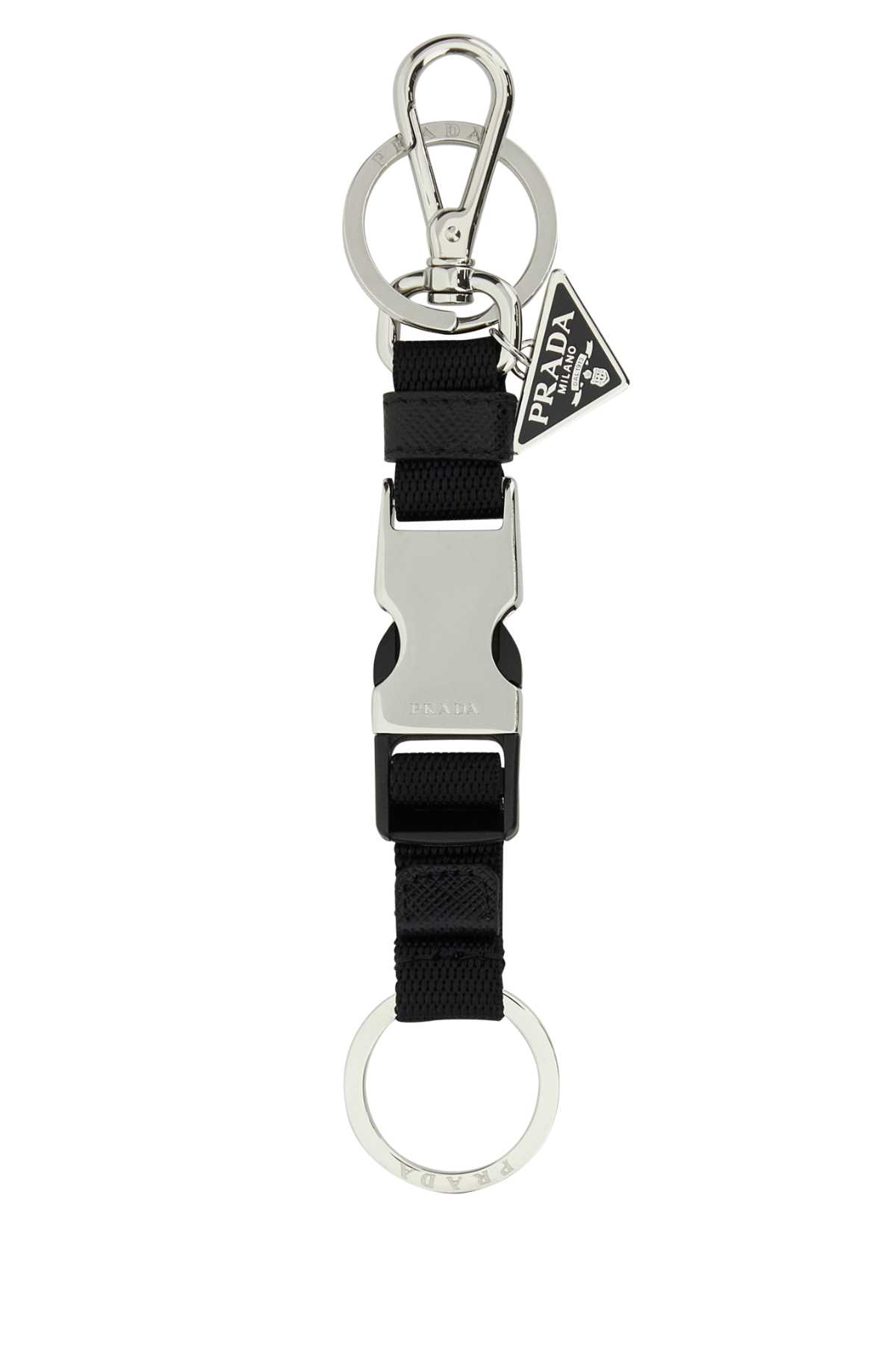 Black Fabric Keyring