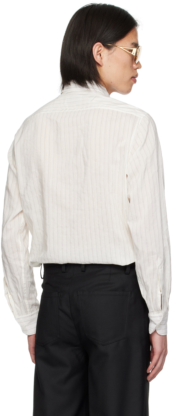 Lardini White Striped Shirt