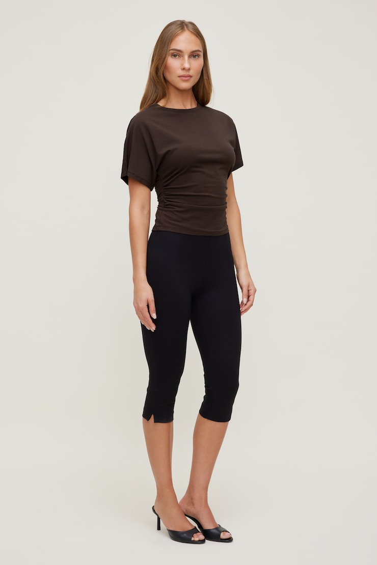 Andrea Jersey T Shirt - Brown - Women Clothing