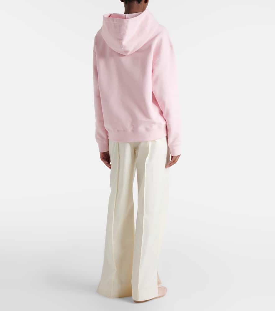 Pleated cotton wide-leg pants
