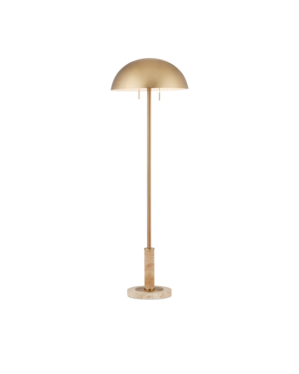 Brass Natural Floor Lamp from the Miles Collection