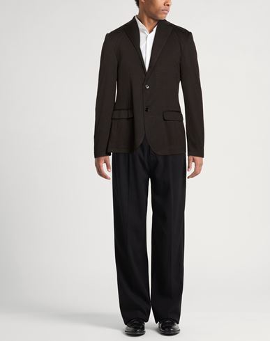 Man Blazer Black Size 42 Polyester, Viscose, Elastane