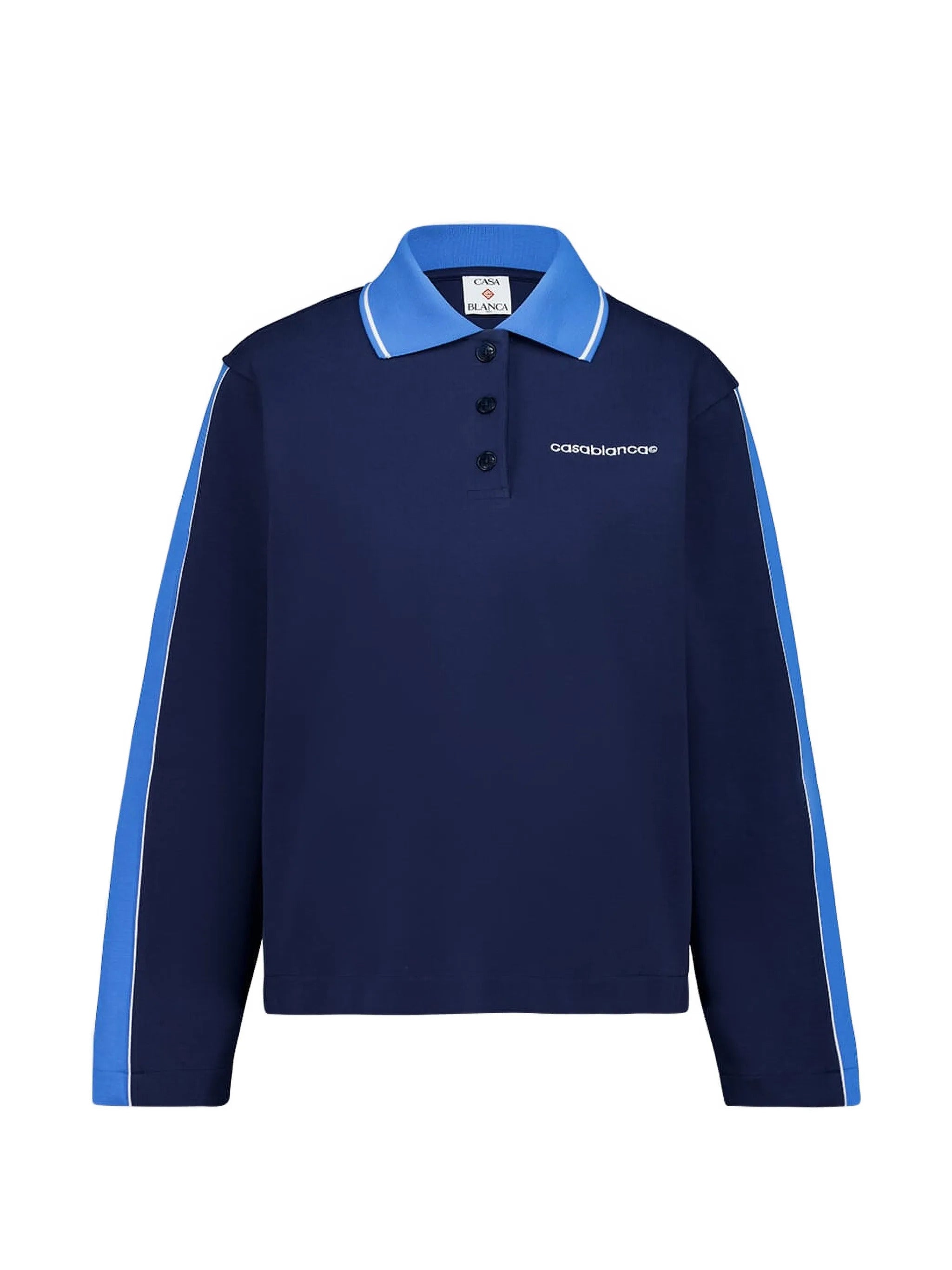 Polo Collar Sweatshirt with Contrasting Ribbed Neckline (Women's)