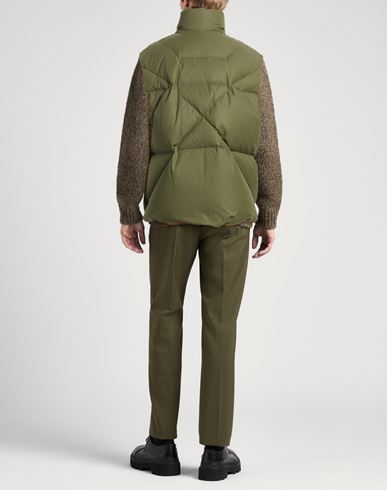 Man Vest Military green Size 0 Cotton, Elastane