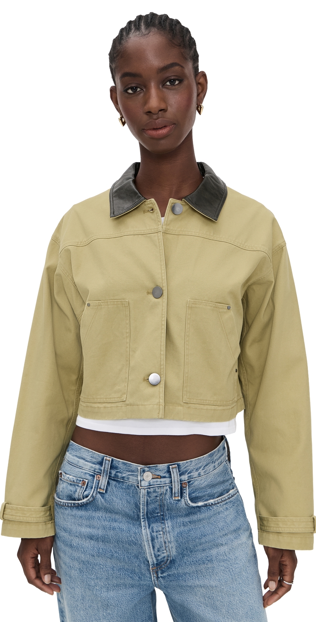 Harriet Cropped Jacket Khaki