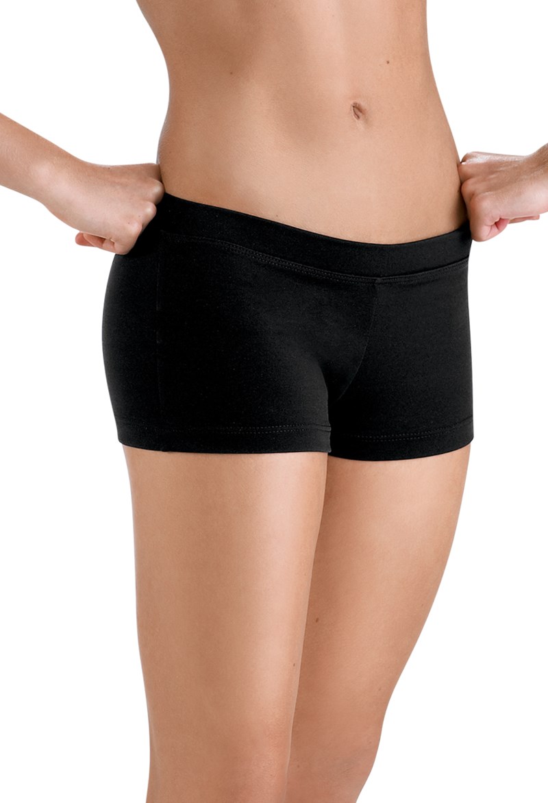 Girls' Low Rise Dance Shorts - Black - M