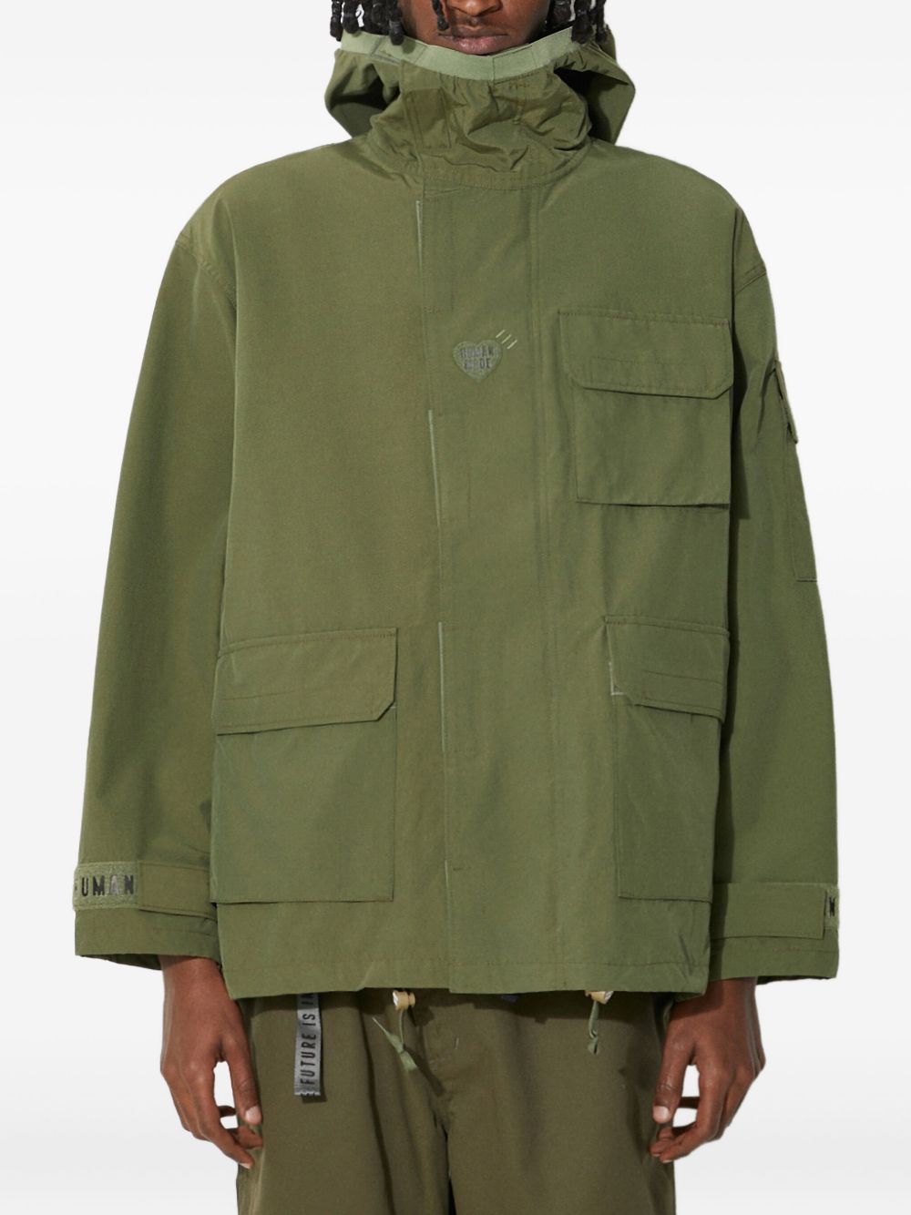 Logo-print jacket - Green
