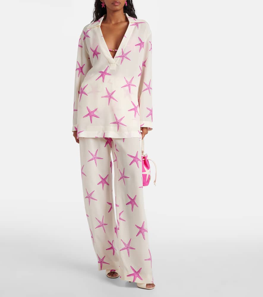 Printed silk shirt