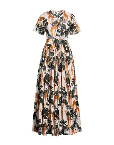 Woman Maxi dress Dark green Size M Cotton
