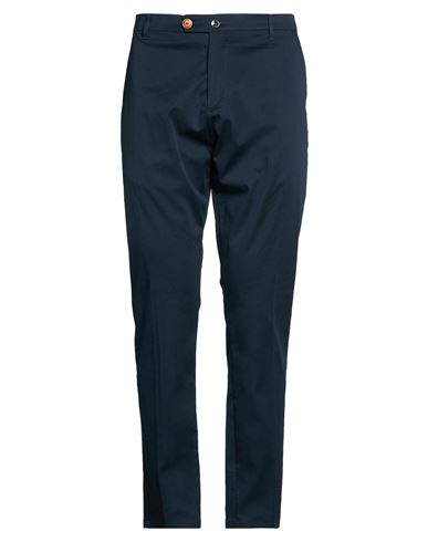 Man Pants Navy Size 36 Cotton, Elastane