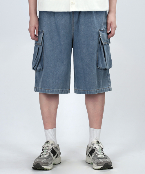 BERMUDA CARGO DENIM