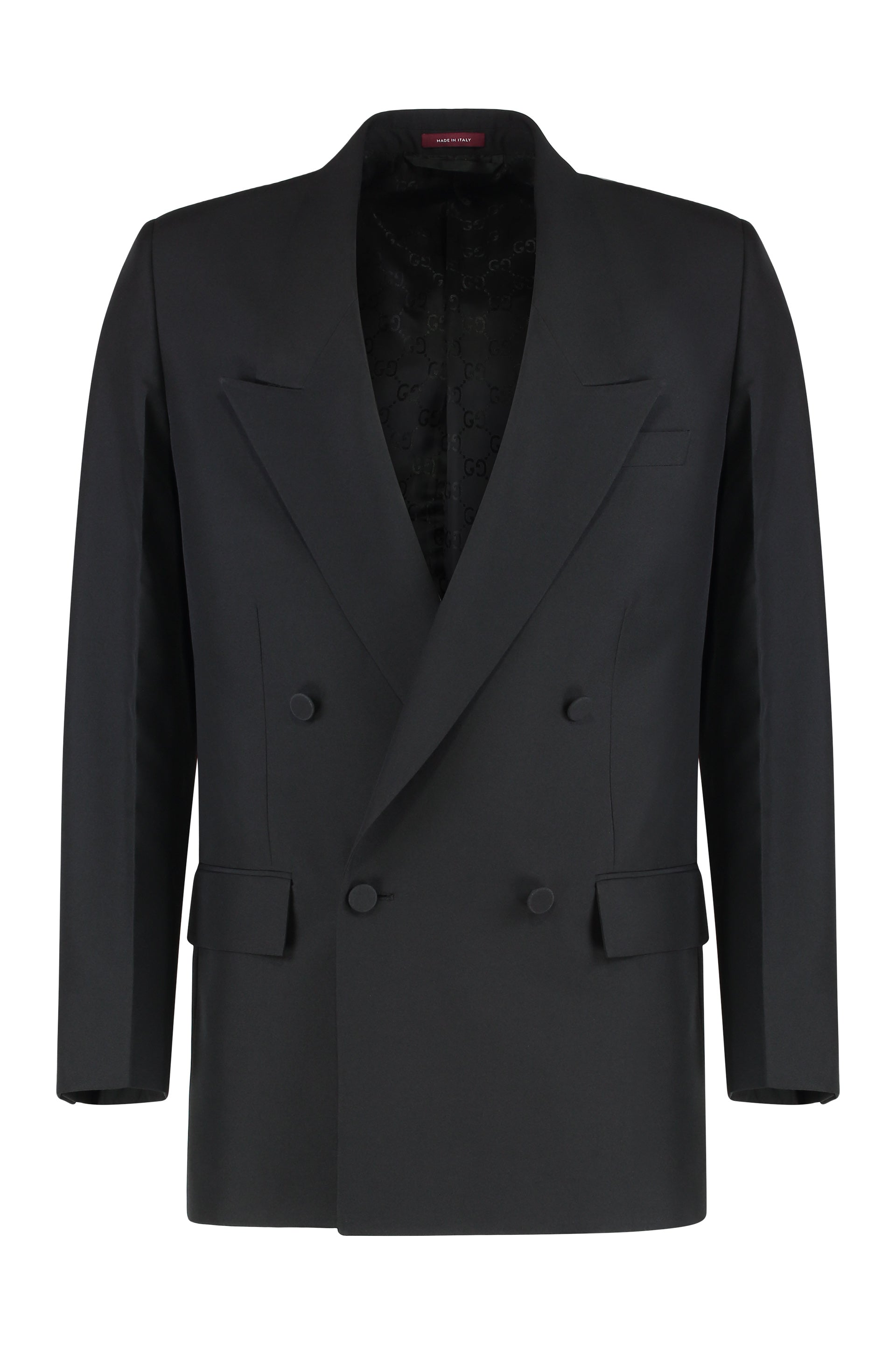 Wool Gabardine Double-breasted Jacket