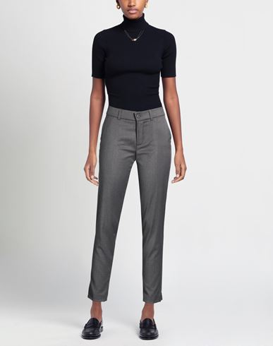 Woman Pants Grey Size 14 Polyester, Viscose, Elastane
