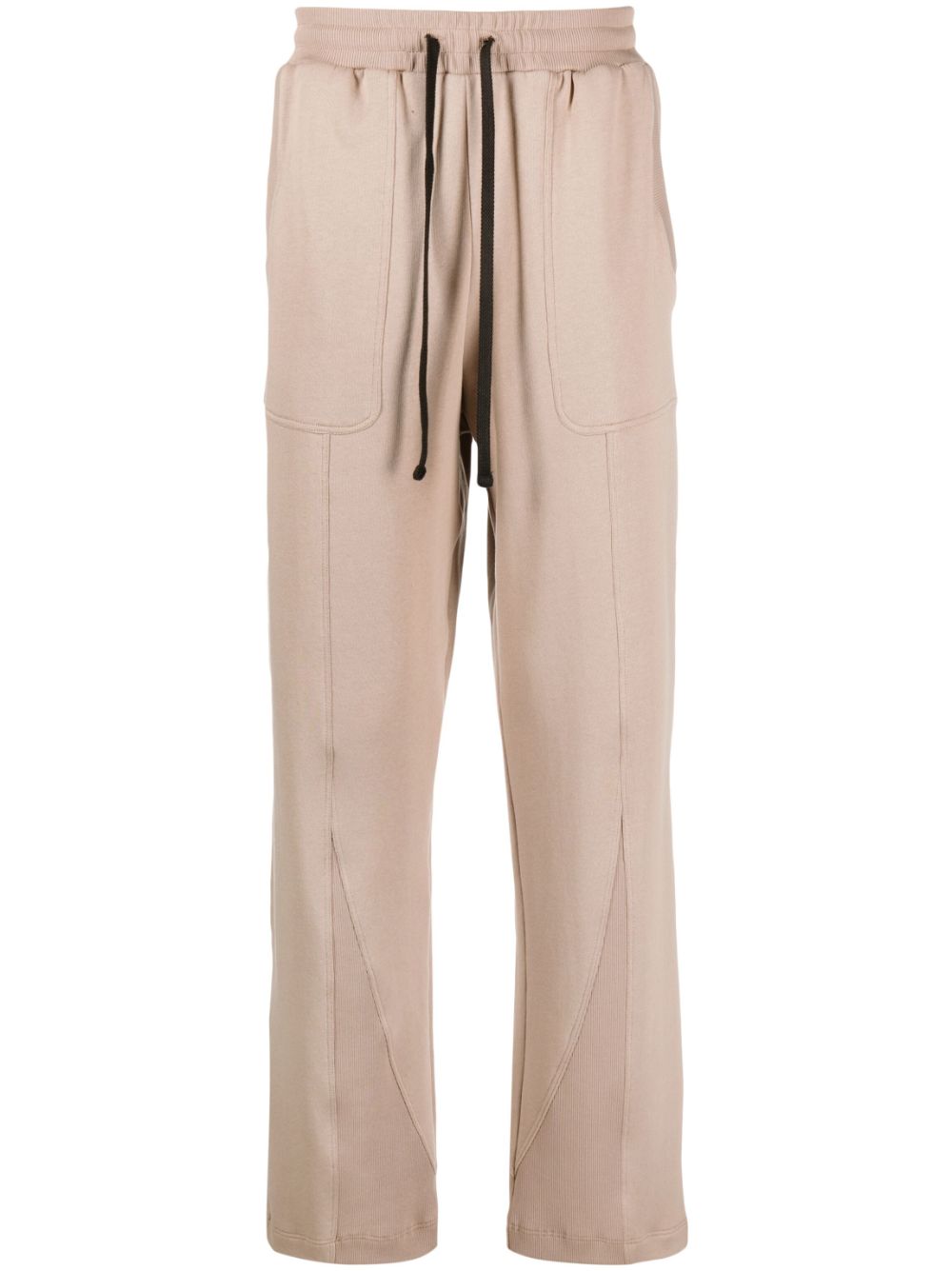 X notRainProof drawstring organic cotton track pants - Brown