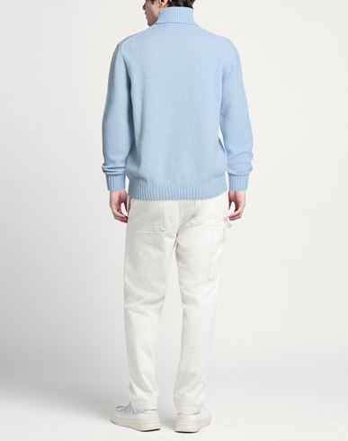 Man Turtleneck Sky blue Size 44 Merino Wool