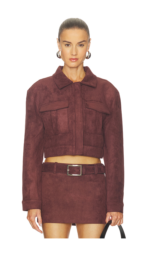 Nakedvice The Vince Faux Suede Jacket in Plum. M also in L