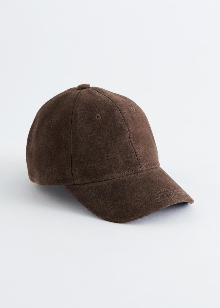 Suede Baseball Cap -Brown ONESIZE