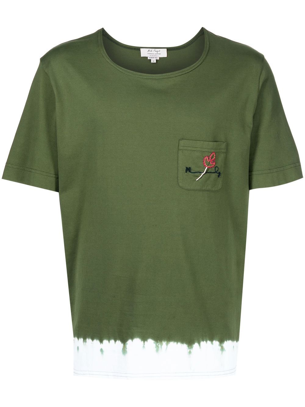 Two-tone short-sleeved T-shirt - Green