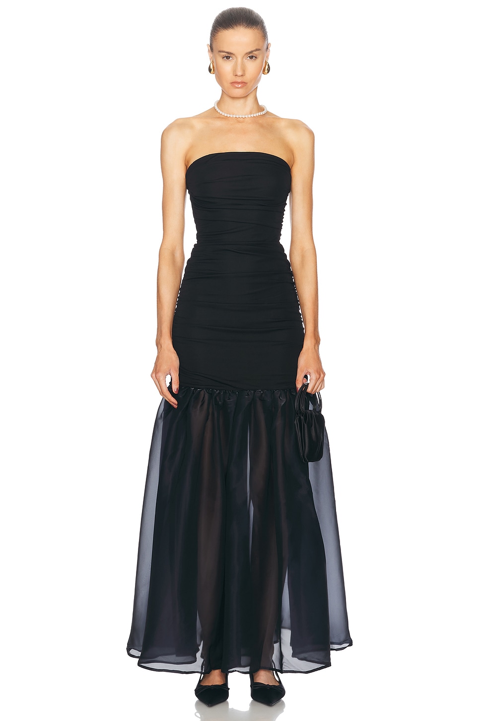 Staud Liya Dress in Black & Navy - Black.  L also in