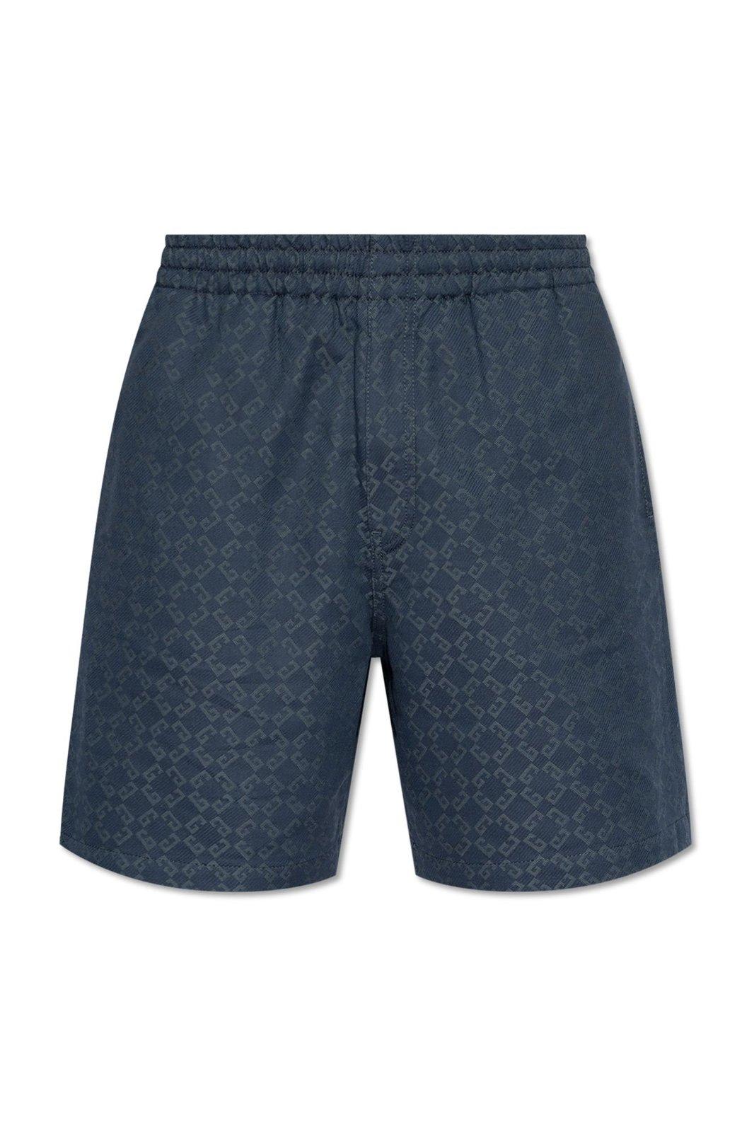 Monogrammed Elastic-waist Shorts