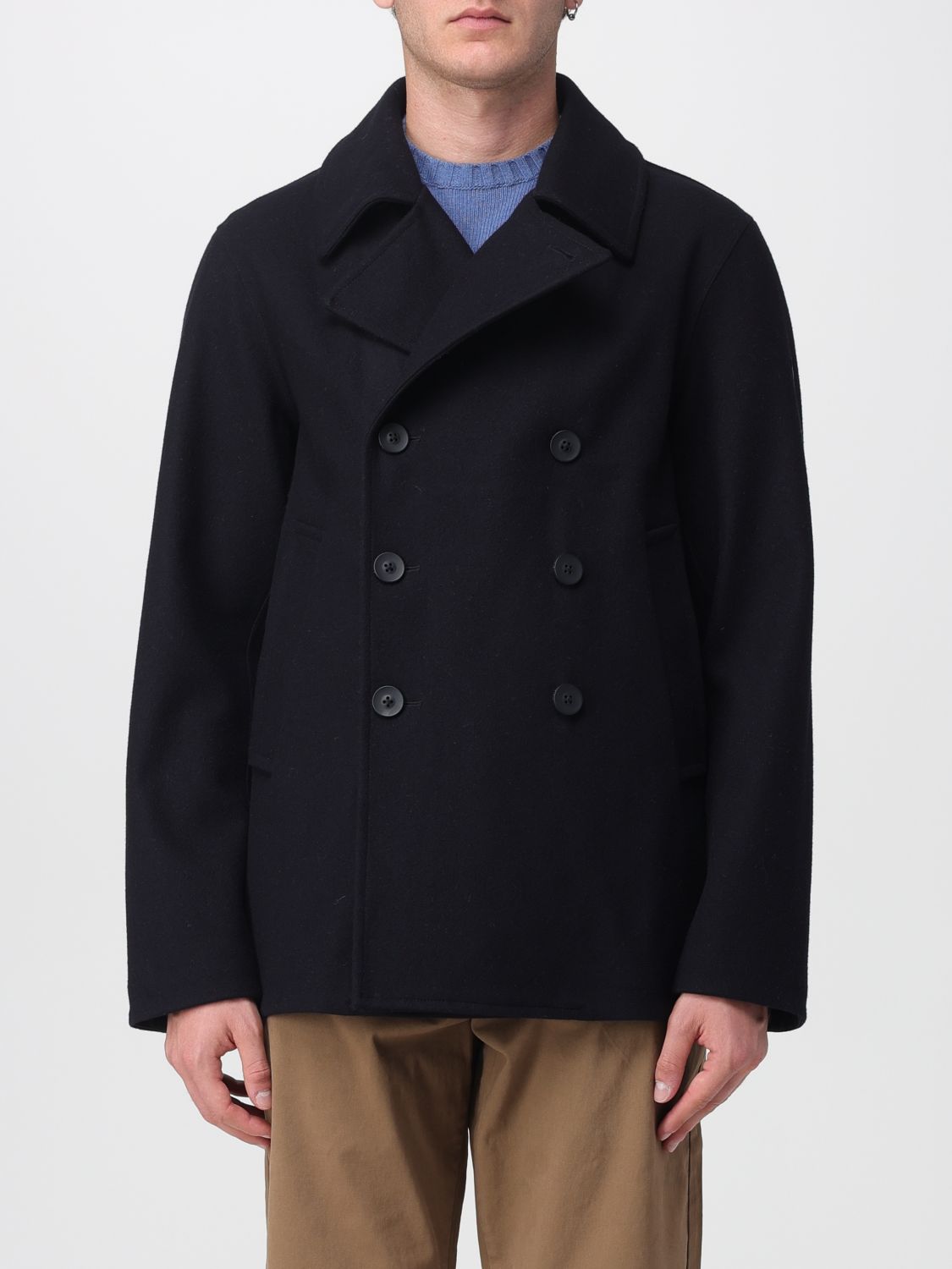 Coat Men color Navy