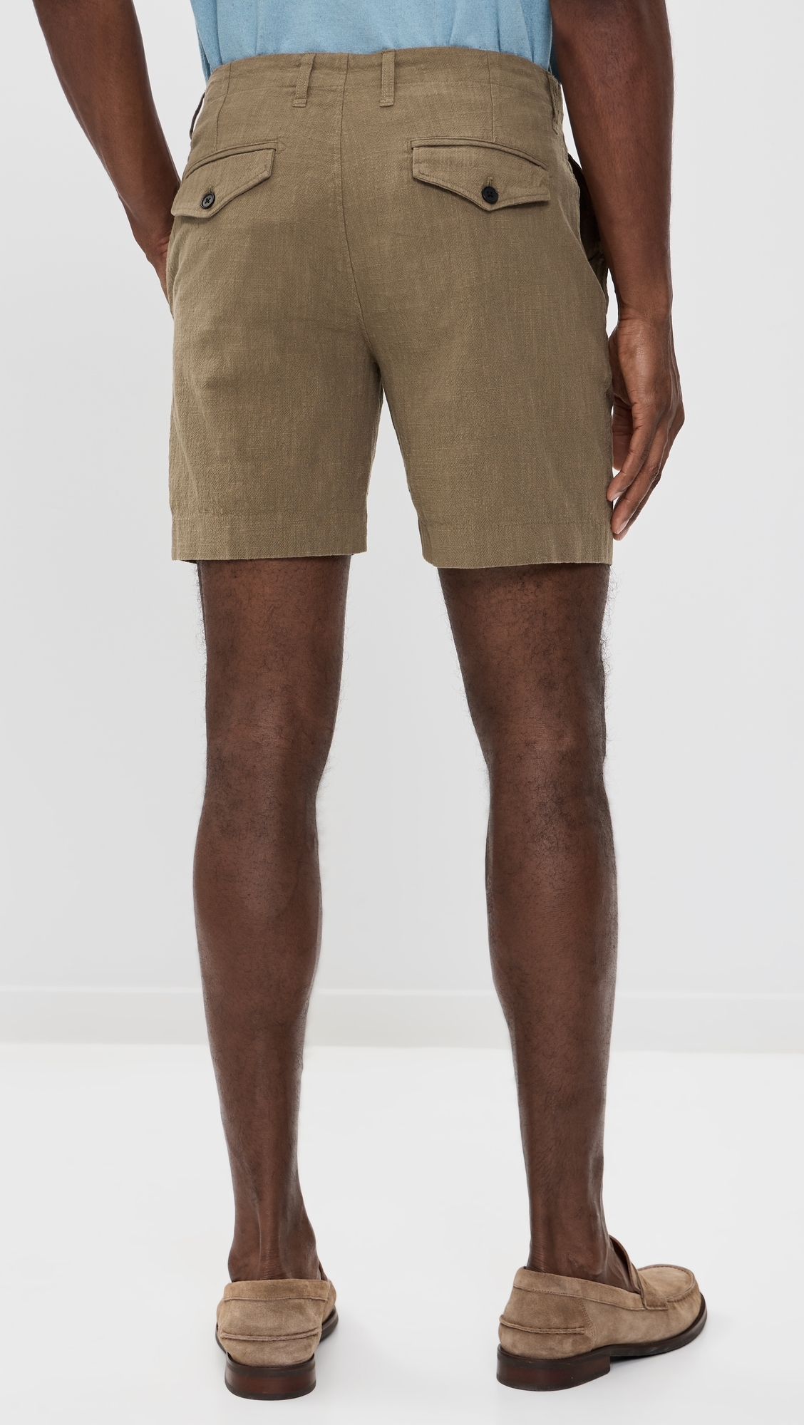 Slub Cotton Moore Shorts Moss Green