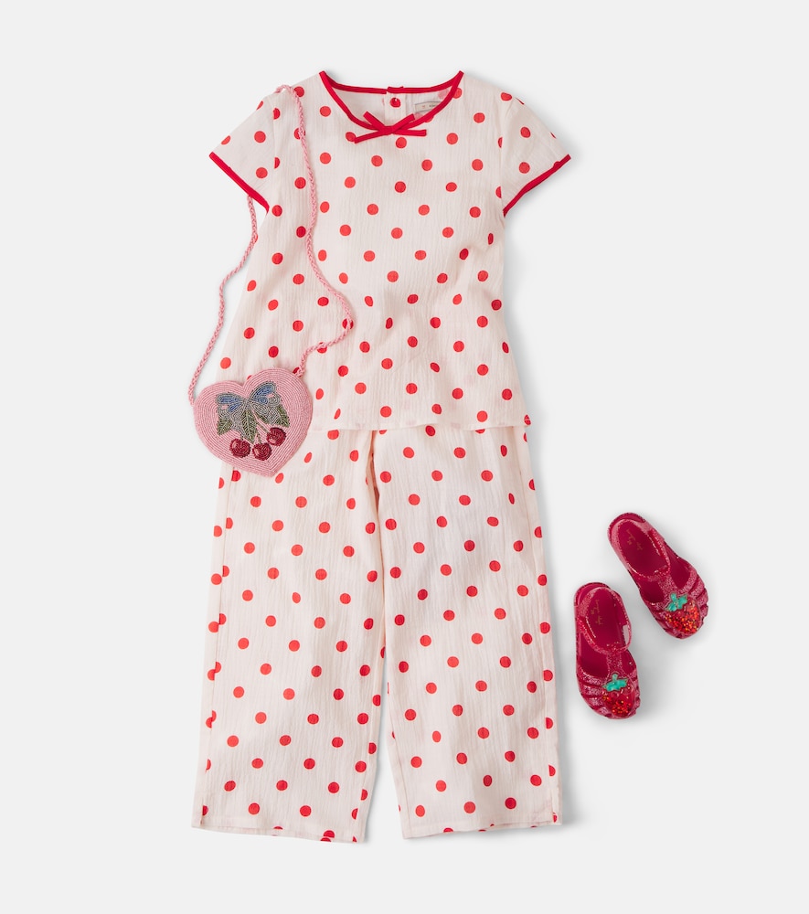 Konges Sløjd Vivo polka-dot cotton top