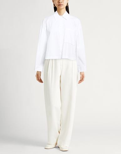 Woman Shirt White Size 6 Cotton, Elastane
