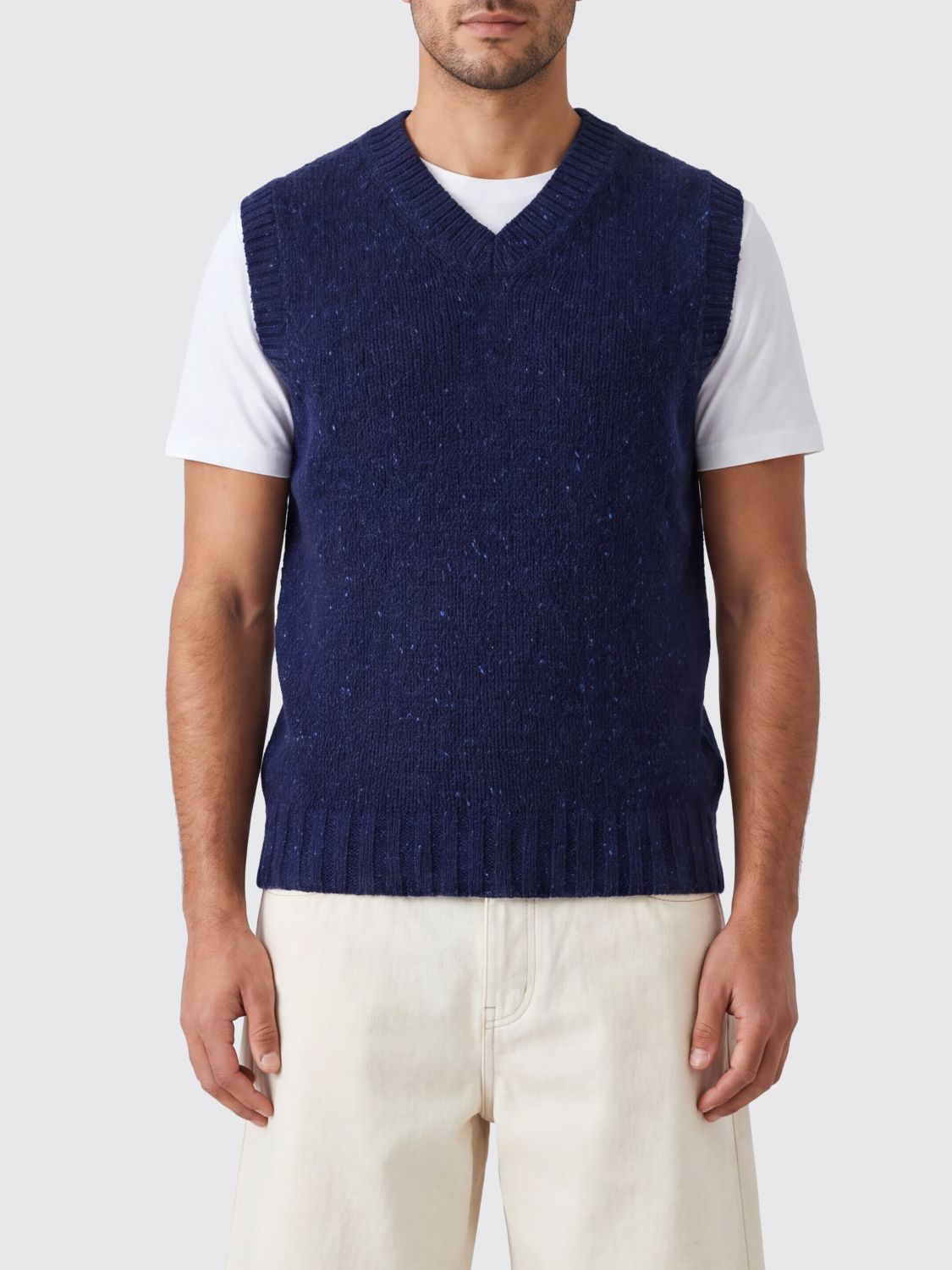 Suit Vest Men color Blue