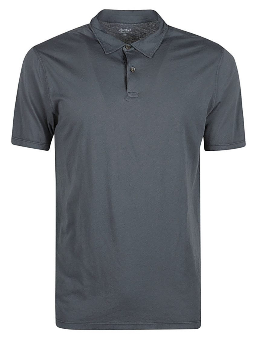Dark Blue Cotton Polo Shirt