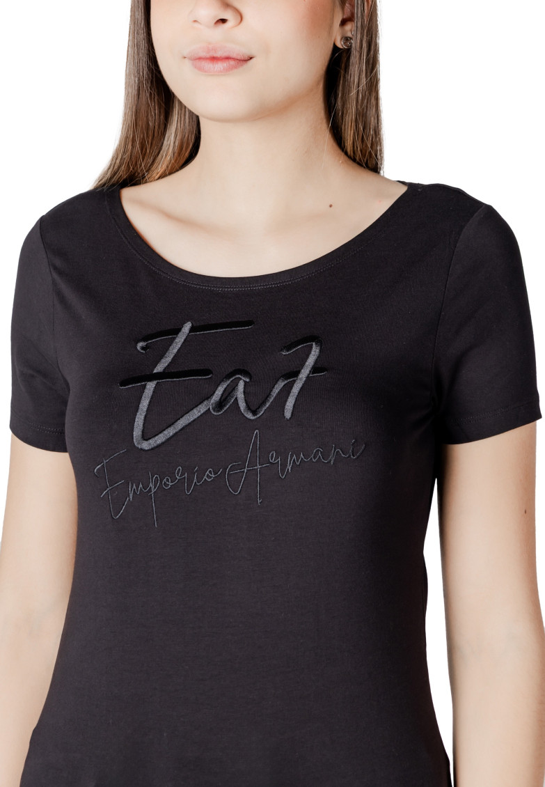 Black Logo Round Neck T-Shirt