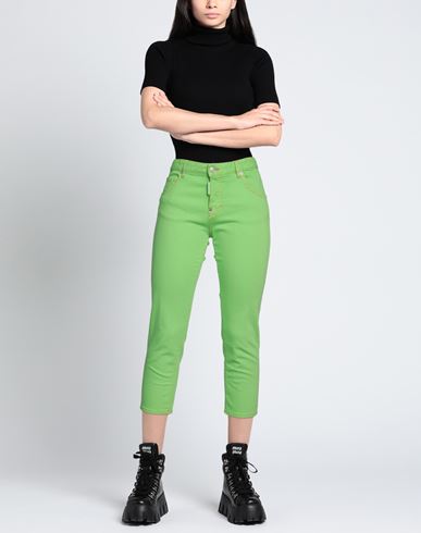 Woman Denim cropped Green