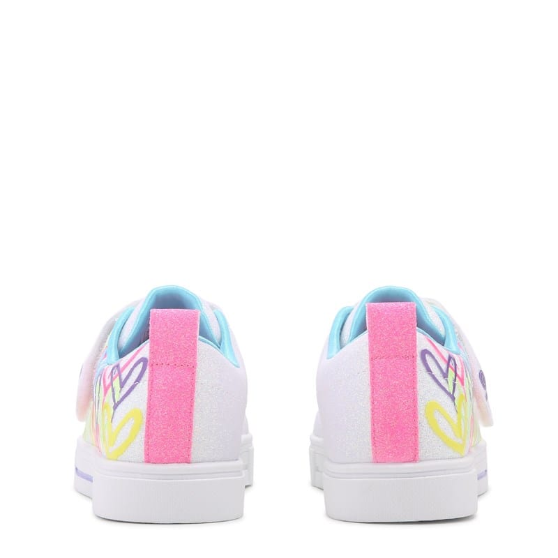 Kids' Twinkle Sparks Light Up Sneaker Toddler/Little Kid Shoes (White Heart Multi)