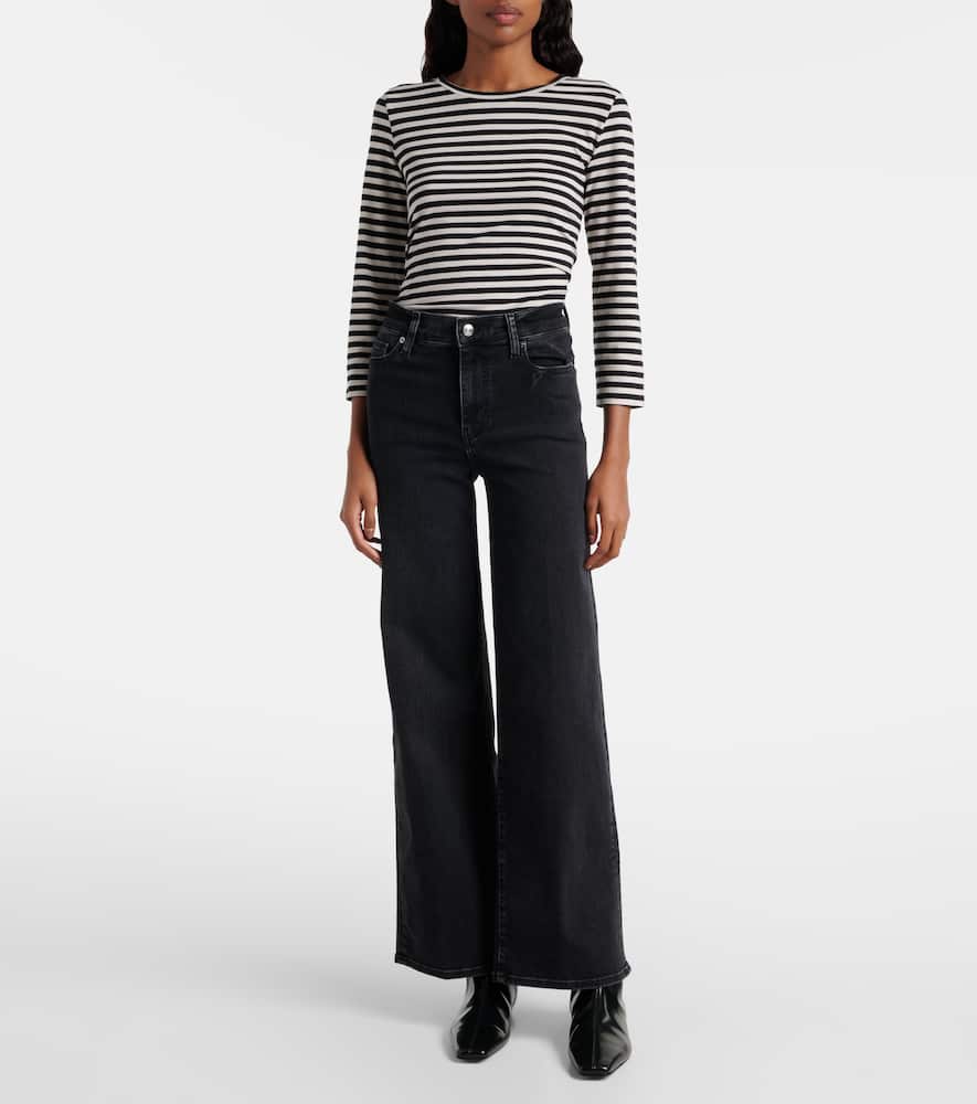 Le Slim Palazzo high-rise wide-leg jeans