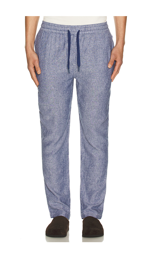Vintage Summer Linen Pants in Blue. XXL/2X. Also in L, S, XL/1X